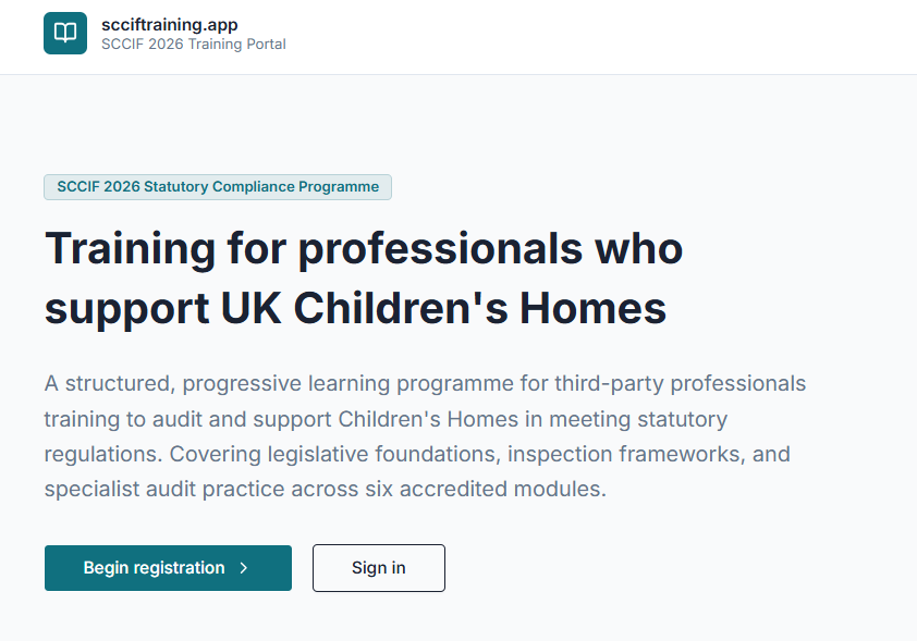 SCCIF Training Academy Interface Preview
